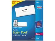 Avery 5262 Easy Peel Laser Address Labels 1 1 3 x 4 White 350 Pack
