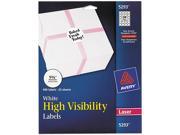Avery 5293 High Visibility Round Laser Labels 1 2 3in dia White 600 Pack