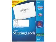 Avery 5352 Self Adhesive Shipping Labels for Copiers 2 x 4 1 4 White 1000 Box