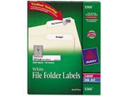 Avery 5366 Permanent Self Adhesive Laser Inkjet File Folder Labels White 1500 Box