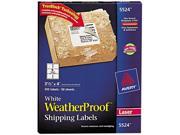 Avery 5524 White Weatherproof Laser Shipping Labels 3 1 3 x 4 300 Pack