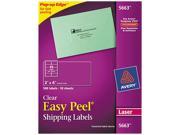 Avery 5663 Easy Peel Laser Mailing Labels 2 x 4 Clear 500 Box