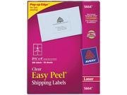Avery 5664 Easy Peel Laser Mailing Labels 3 1 3 x 4 Clear 300 Box