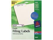 Avery 5666 Self Adhesive Laser Inkjet File Folder Labels Purple Border 750 Pack