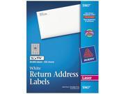 Avery 5967 Return Address Labels 1 2 x 1 3 4 White 20000 Box