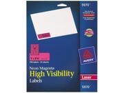 Avery 5970 High Visibility Laser Labels 1 x 2 5 8 Neon Magenta 750 Pack