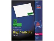 Avery 5971 High Visibility Laser Labels 1 x 2 5 8 Neon Green 750 Pack