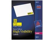 Avery 5972 High Visibility Laser Labels 1 x 2 5 8 Neon Yellow 750 Pack