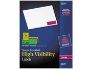 Avery 5979 High Visibility Laser Labels 1 x 2 5 8 Assorted Neons 450 Pack