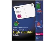 Avery 5994 Burst Laser Labels 1 1 2in dia Assorted Neon Colors 360 Pack