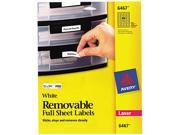 Avery 6467 Removable Inkjet Laser ID Labels 1 2 x 1 3 4 White 2000 Pack