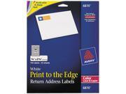 Avery 6870 Return Address Labels for Color Laser Copier 3 4 x 2 1 4 Matte White 750 PK