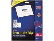 Avery 6871 Address Labels for Color Laser Copier 1 1 4 x 2 3 8 Matte White 450 Pack