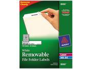 Avery 8066 Removable Inkjet Laser Filing Labels 2 3 x 3 7 16 White 750 Pack