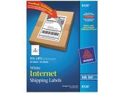 Shipping Labels w Ultrahold Block Inkjet 5 1 2 x 8 1 2 White 50 Pack