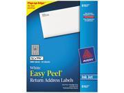 Avery 8167 Easy Peel Inkjet Return Address Labels 1 2 x 1 3 4 WE 2000 Pack