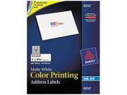 Avery 8250 Inkjet Labels for Color Printing 1 x 2 5 8 Matte White 600 Pack