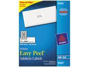 Avery 8460 Easy Peel Inkjet Address Labels 1 x 2 5 8 White 3000 Box