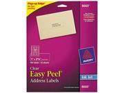 Clear Easy Peel Mailing Labels 1 x 2 5 8 750 Pack