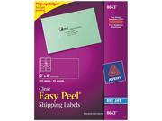 Avery 8663 Easy Peel Inkjet Mailing Labels 2 x 4 Clear 250 Pack