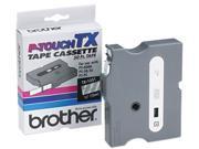 Brother TX1351 TX Tape Cartridge for PT 8000 PT PC PT 30 35 1 2w White on Clear
