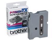 Brother 6mm 1 4 Black on White Laminated Tape 15m 50 1 Pkg