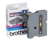 Brother TX 6311 TX Tape Cartridge for PT 8000 PT PC PT 30 35 1 2w Black on Yellow