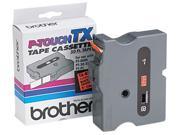 Brother TX B511 TX Tape Cartridge for PT 8000 PT PC PT 30 35 1w Black on Fluorescent Orange