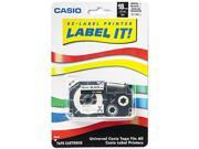 Casio XR118BKS Label Printer Iron On Transfer Tape 18mm Black on White