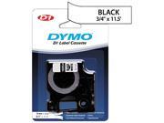 Dymo 16954 D1 Flexible Nylon Label Maker Tape 3 4in x 12ft Black on White