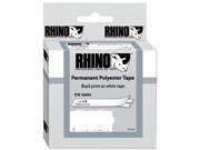 Dymo 18484 Rhino Permanent Poly Industrial Label Tape Cassette 3 4in x 18ft White