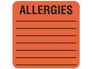 Tabbies 40560 Medical Labels for Allergies 2 x 2 Orange 500 Roll