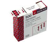 Smead 67090 A Z Color Coded Bar Style End Tab Labels Letter T Red 500 Roll