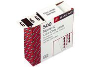 Smead 67379 Single Digit End Tab Labels Number 9 Brown on White 500 Roll