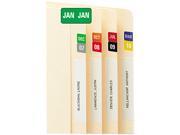 Smead 67450 Month End Tab Folder Labels Assorted Colors 250 per Month 3000 Box