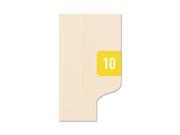 Smead 67910 Year 2010 End Tab Folder Labels 1 2 x 1 Yellow White 250 Labels Pack