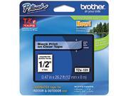 Brother TZE131 TZe Standard Adhesive Laminated Labeling Tape 1 2w Black on Clear