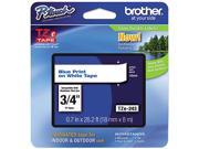 Brother TZE243 TZe Standard Adhesive Laminated Labeling Tape 3 4w Blue on White