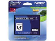 Brother TZE315 TZe Standard Adhesive Laminated Labeling Tape 1 4w White on Black