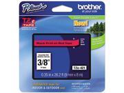 Brother TZE421 TZe Standard Adhesive Laminated Labeling Tape 3 8w Black on Red