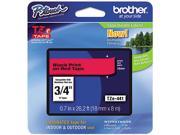 Brother TZE441 TZe Standard Adhesive Laminated Labeling Tape 3 4w Black on Red