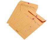 Quality Park 63561 Light Brown Kraft String Button Interoffice Envelope 10 x 13 100 Carton