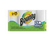 Bounty 88197 Perforated Towel Rolls 11 x 10 2 5 White 55 Sheets Roll 12 Roll Pack