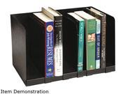 Buddy Products 570 4 Six Section Book Rack w Dividers Steel 15 x 9 1 4 x 9 1 4 Black
