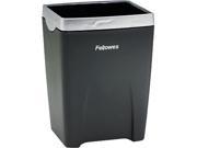 Fellowes 8032301 Office Suites Divided Pencil Cup Plastic 3 1 16 x 3 1 16 x 4 1 4 Black Silver
