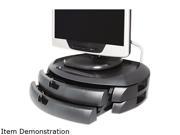 Kantek MS200B LCD Monitor Stand with 2 Drawers 18 x 12 1 2 x 5 Black