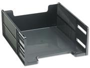 Rubbermaid 17671 Stackable High Capacity Front Load Letter Tray Polystyrene Ebony