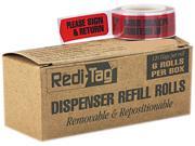 Redi Tag 91037 Message Arrow Flag Refills Please Sign Return Red 6 Rolls of 120 Flags