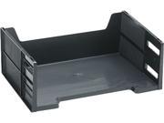 Rubbermaid 17601 Stackable High Capacity Side Load Letter Tray Polystyrene Ebony