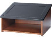 Safco 8916MO Tabletop Lectern Medium Oak Wood 24 w x 18 1 2 d x 13 3 4 h 27 lbs